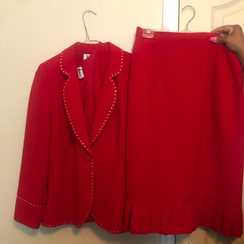 Red Skirt Suit
